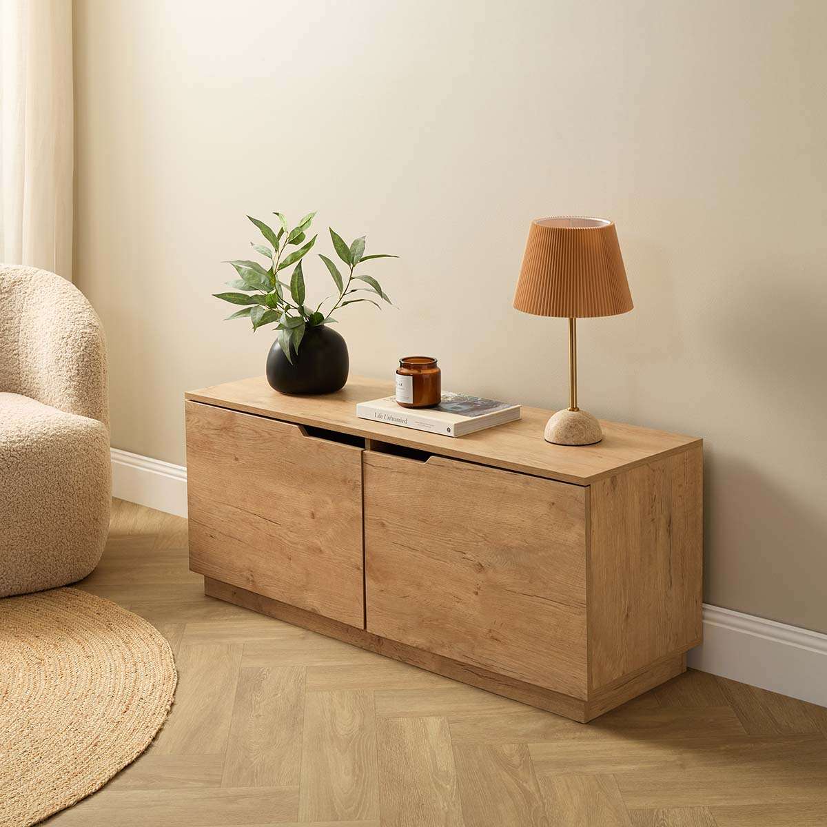 Zack Small Entertainment Unit - Natural - Image 2