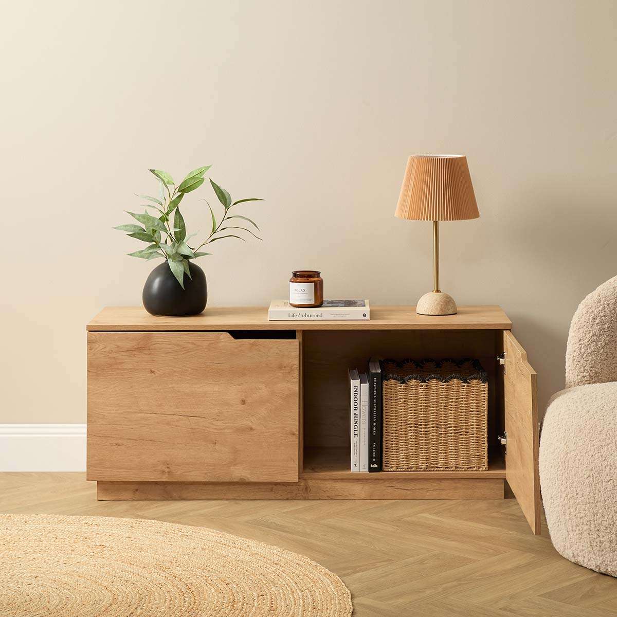 Zack Small Entertainment Unit - Natural - Image 3